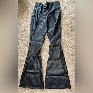 Hollister Black Faux Leather Pants